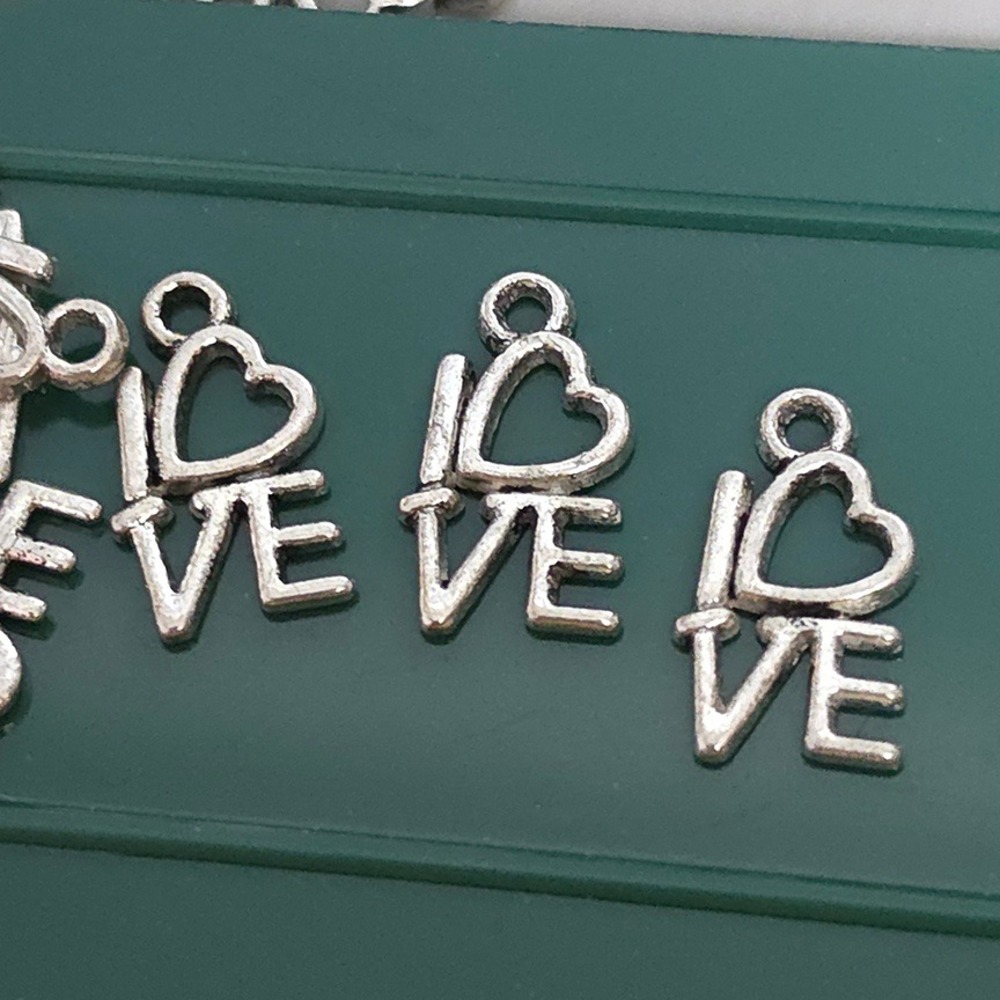 30pcs‎ Stacked Love Charms, jewelry making supplies valentines